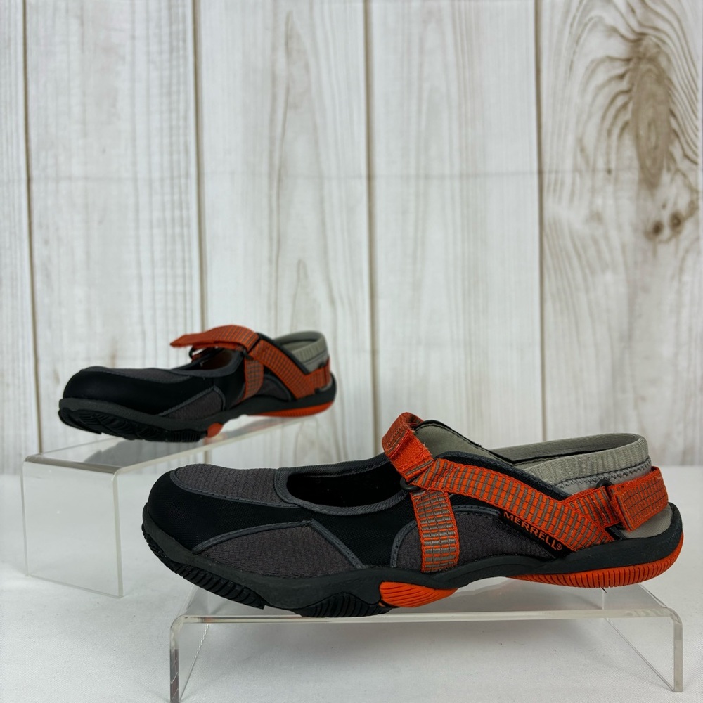 Merrell River Glove Shoes Mary Jane Flats Water Resistant Gray Orange Size 5 - Picture 2 of 14